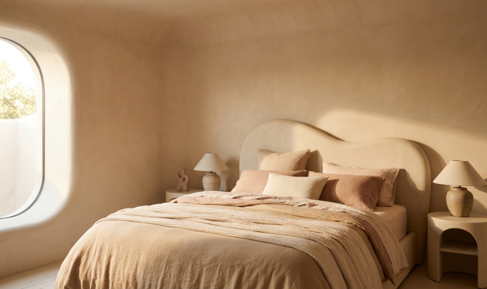 Bedroom curved soft light