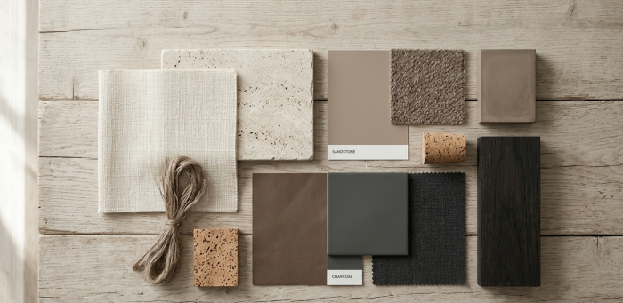 Earthy tone material palette