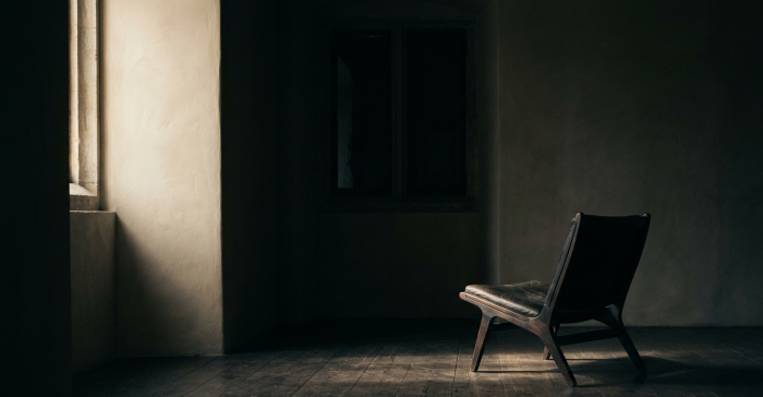 Minimalist chair shadow light