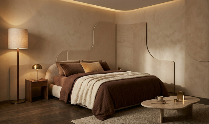 warm neutral bedroom aesthetic